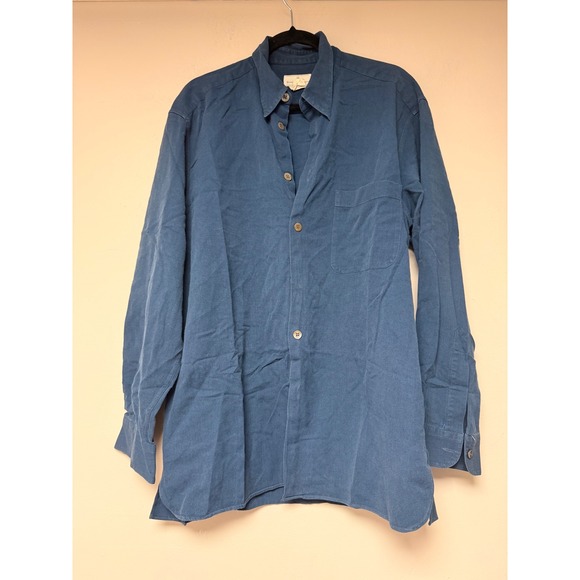 Ermenegildo Zegna Other - Ermenegildo Zegna Men's Blue 100% Cotton Long Sleeve Button Down Shirt  Italy